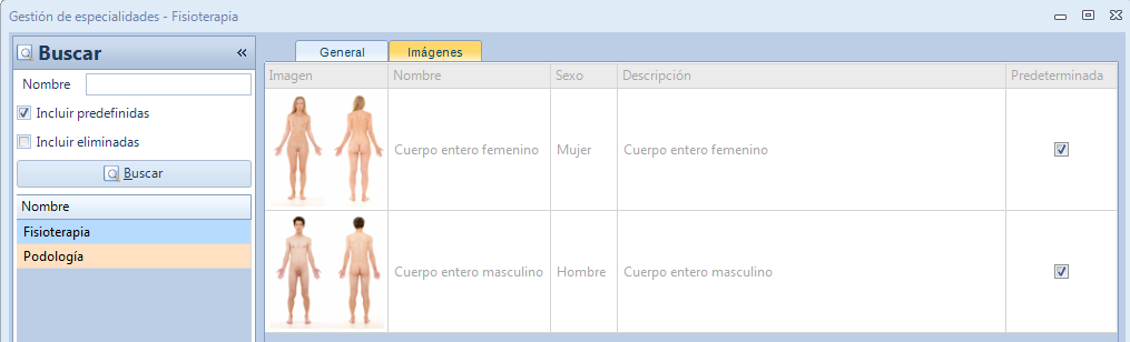Configurar fisioterapia