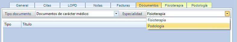 Documentos especialidades